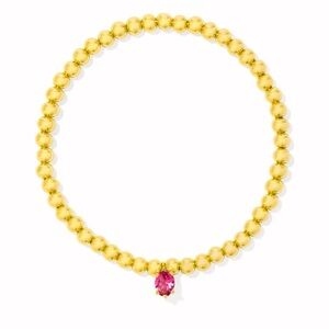 Kendra Scott Cailin Gold Stretch Bracelet in Pink Crystal.  Brand new.